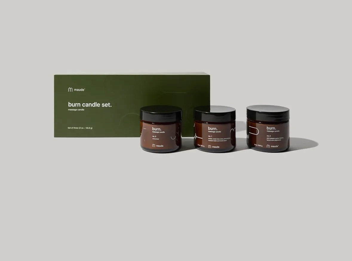 Burn Trio - Skin Softening Massage Candle Gift Set - THE WILLOWS